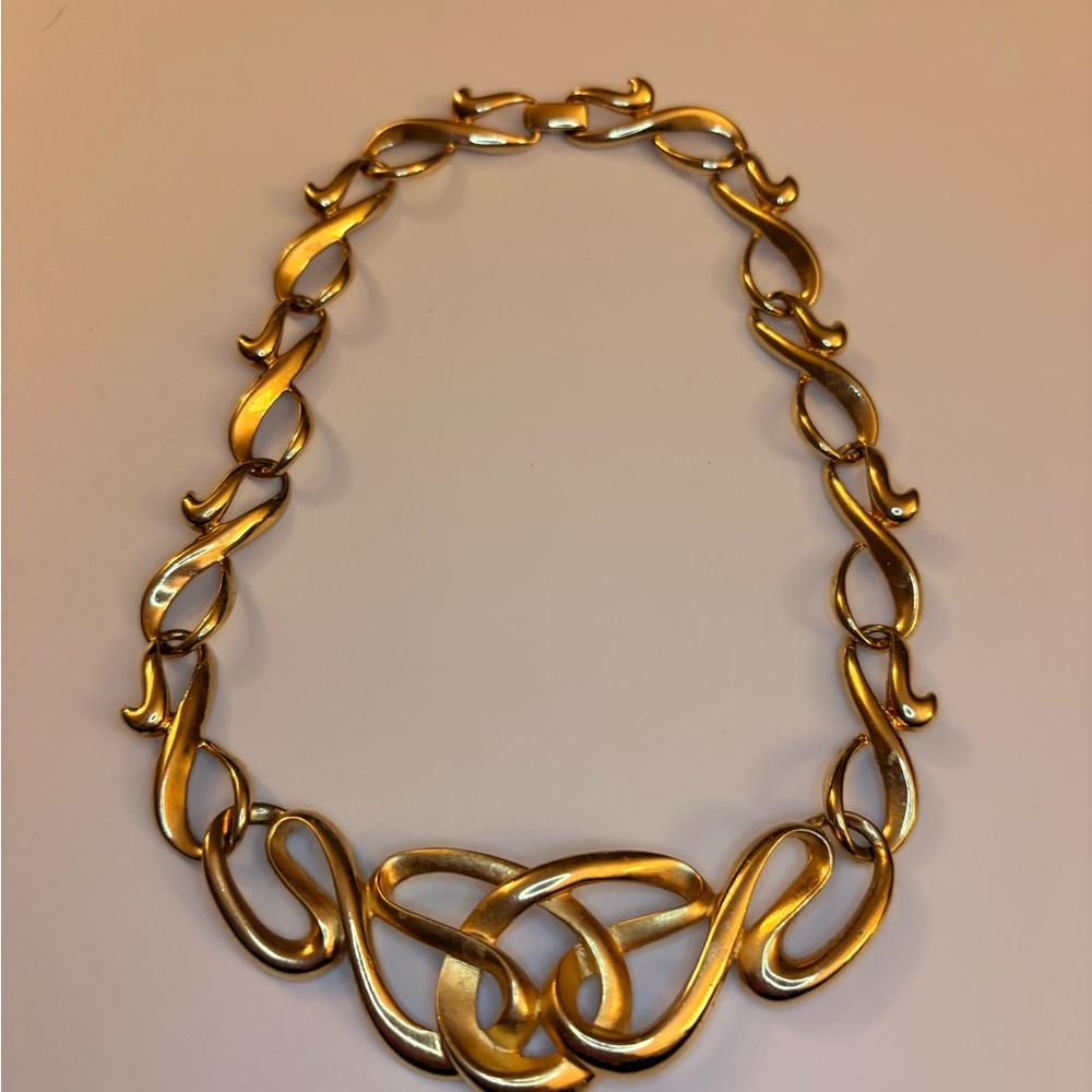 Vintage Erwin pearl Gold chocker necklace with